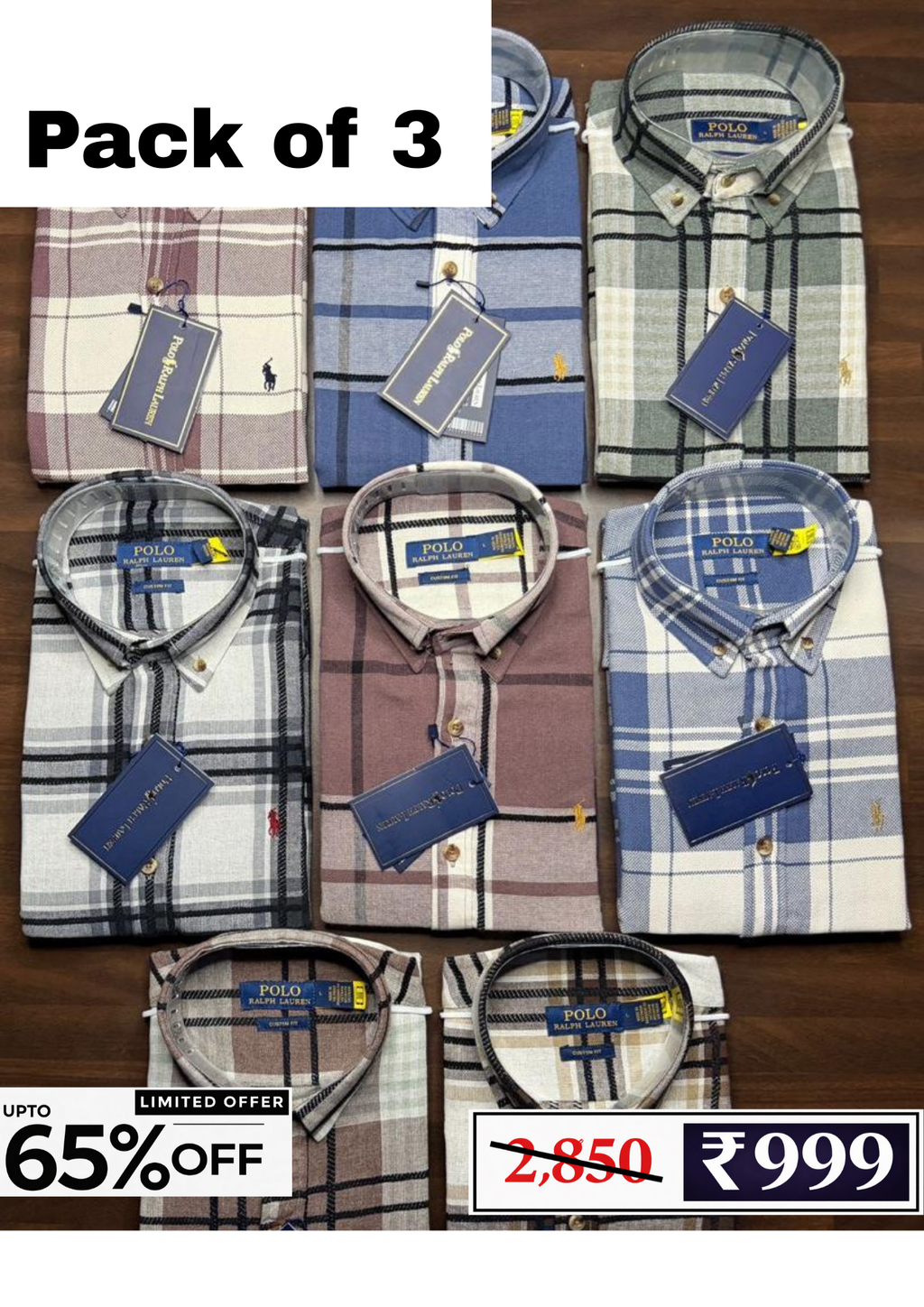 Men’s Checked Shirt Combo Pack | 3 Shirts @ ₹999