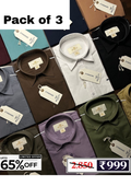 Men’s Cotton Shirt Combo Pack | 3 Shirts @ ₹999