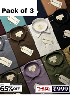 Men’s Cotton Shirt Combo Pack | 3 Shirts @ ₹999