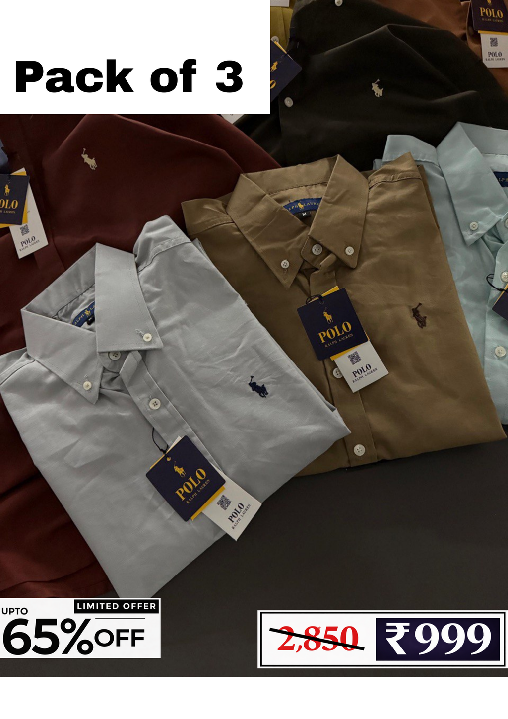 Men’s Denim Shirt Combo Pack | 3 Shirts @ ₹999