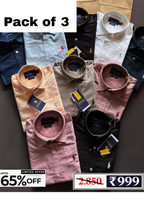 Men’s Casual Shirt Combo Pack | 3 Shirts @ ₹999