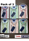 Men’s Checked Shirt Combo Pack | 3 Shirts @ ₹999