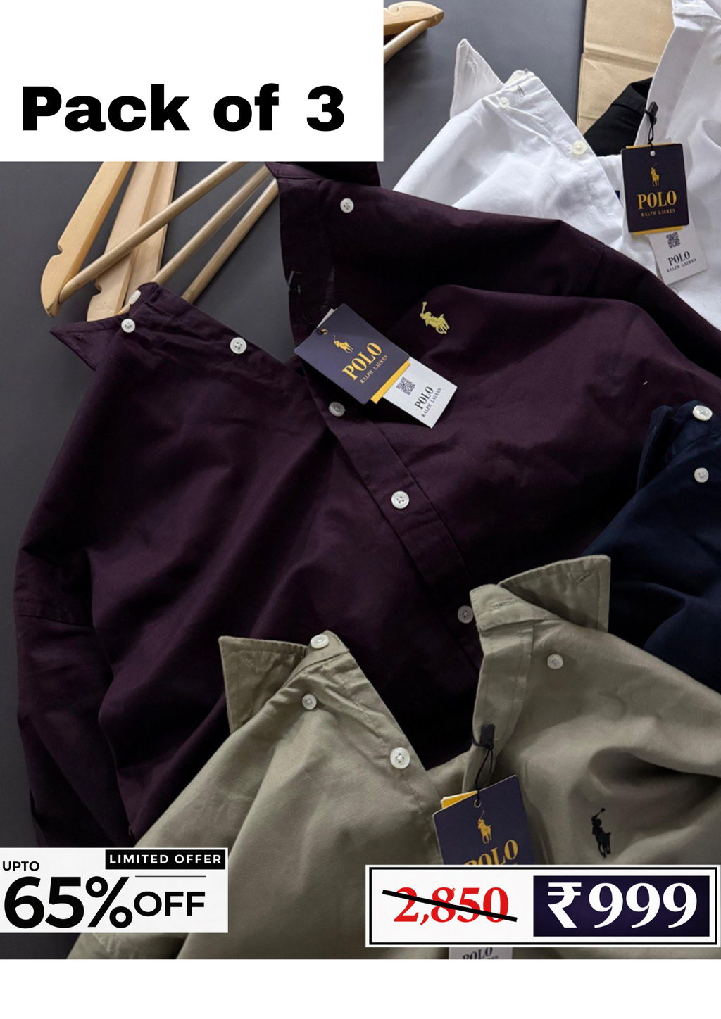 Men’s Denim Shirt Combo Pack | 3 Shirts @ ₹999