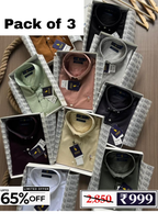 Men’s Cotton Shirt Combo Pack | 3 Shirts @ ₹999