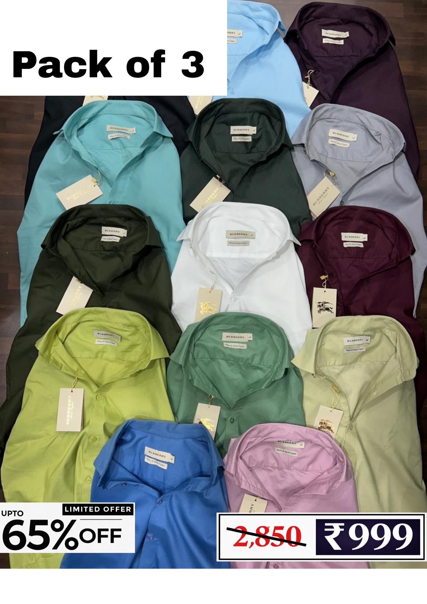 Men’s Cotton Shirt Combo Pack | 3 Shirts @ ₹999