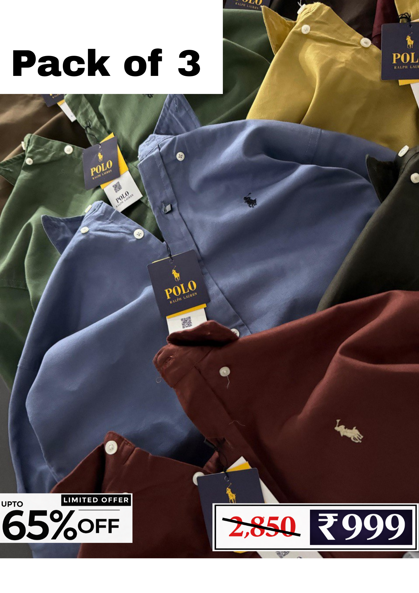 Men’s Denim Shirt Combo Pack | 3 Shirts @ ₹999