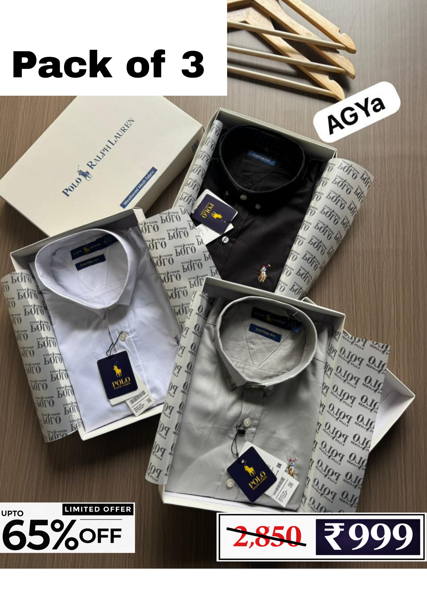 Men’s Cotton Shirt Combo Pack | 3 Shirts @ ₹999