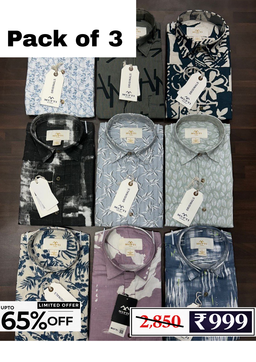 Men’s Checked Shirt Combo Pack | 3 Shirts @ ₹999