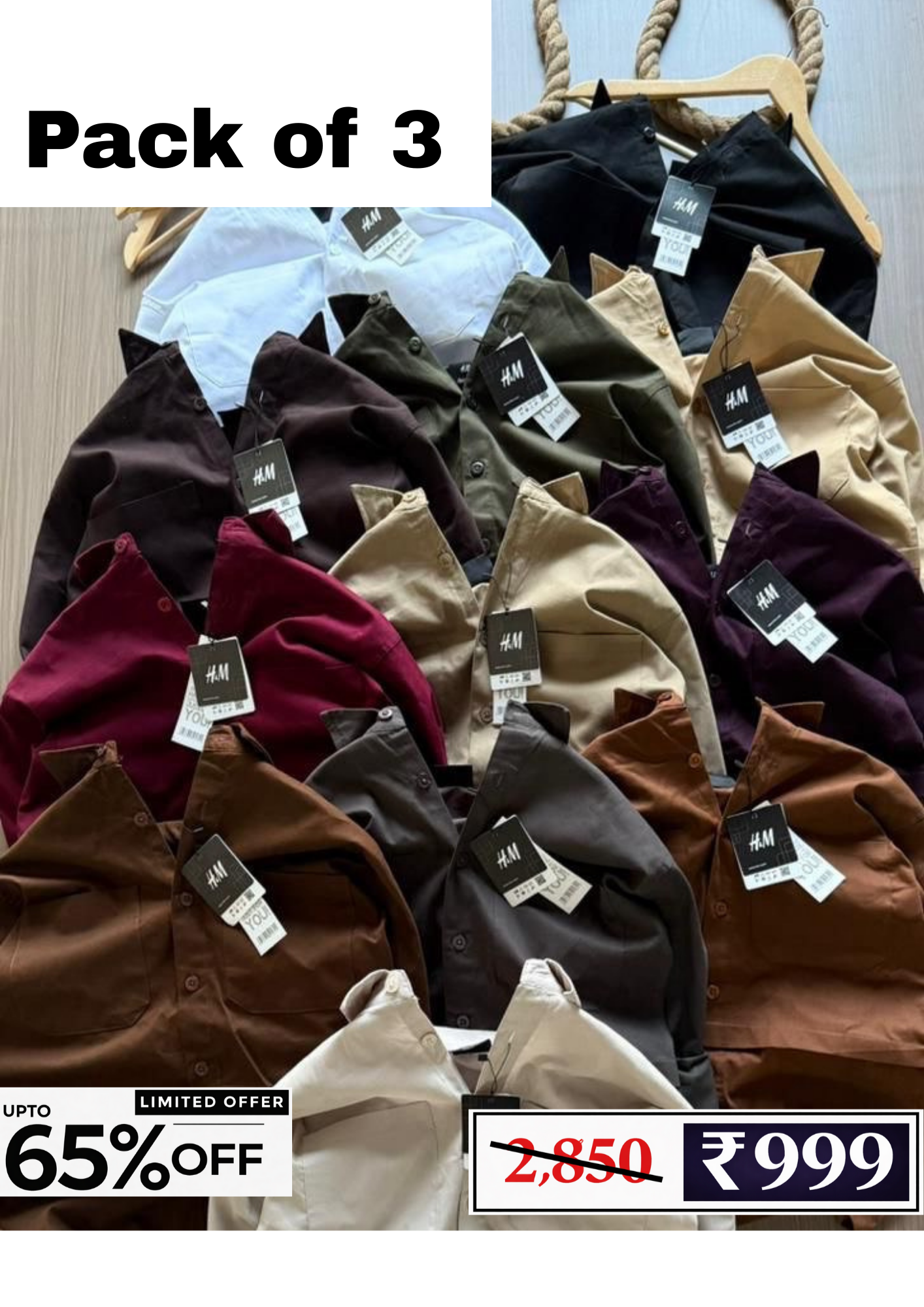 Men’s Casual Shirt Combo Pack | 3 Shirts @ ₹999