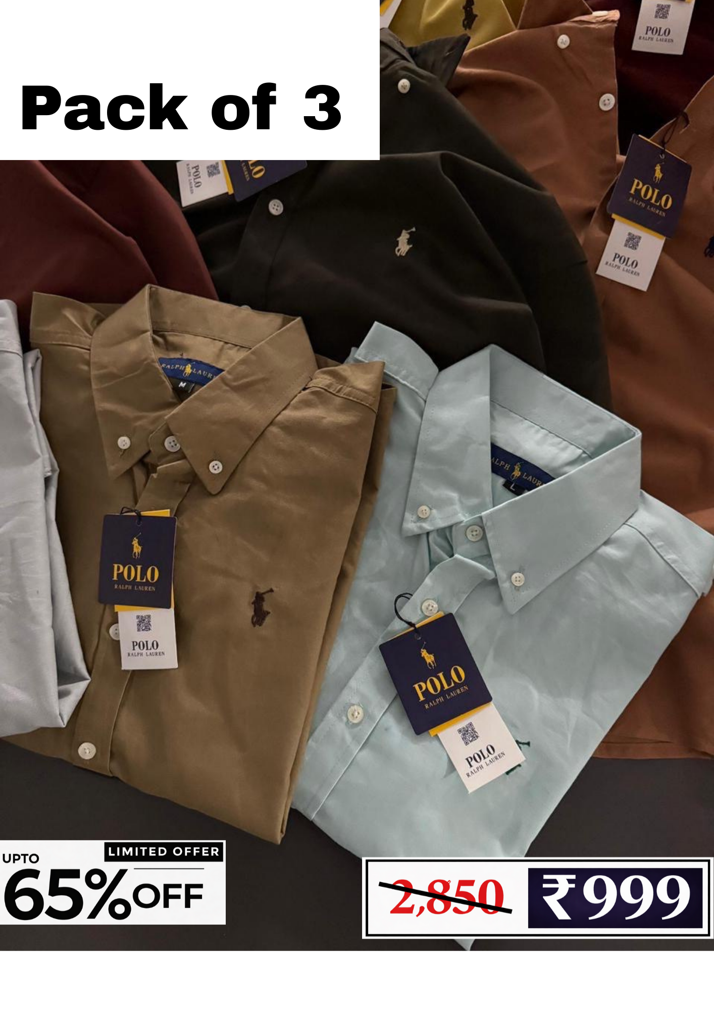 Men’s Denim Shirt Combo Pack | 3 Shirts @ ₹999