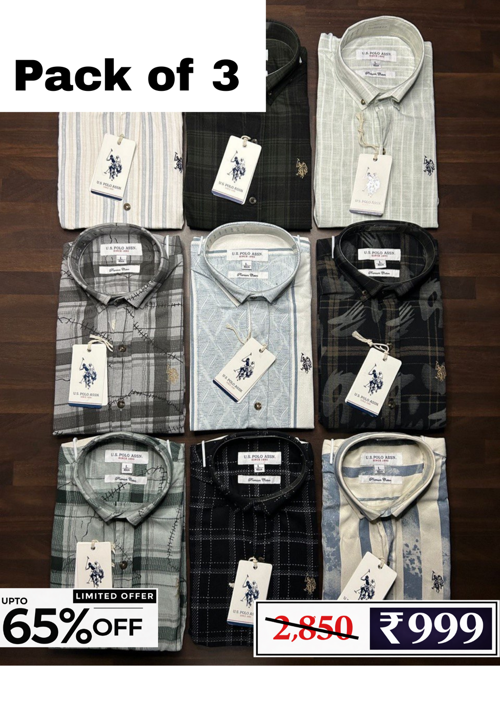 Men’s Checked Shirt Combo Pack | 3 Shirts @ ₹999
