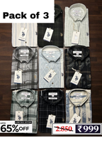 Men’s Checked Shirt Combo Pack | 3 Shirts @ ₹999