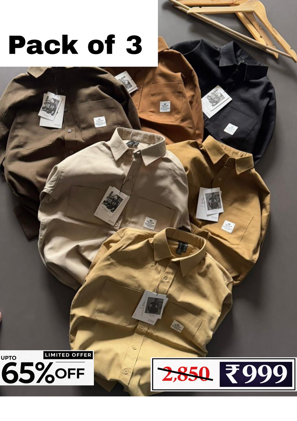 Men’s Casual Shirt Combo Pack | 3 Shirts @ ₹999