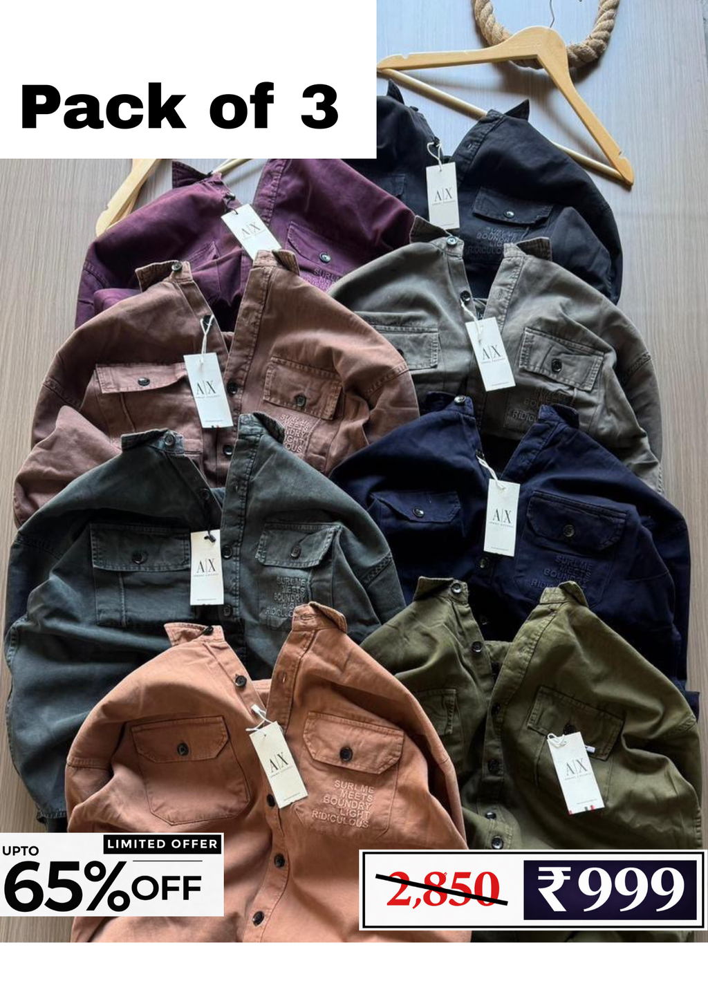 Men’s Casual Shirt Combo Pack | 3 Shirts @ ₹999