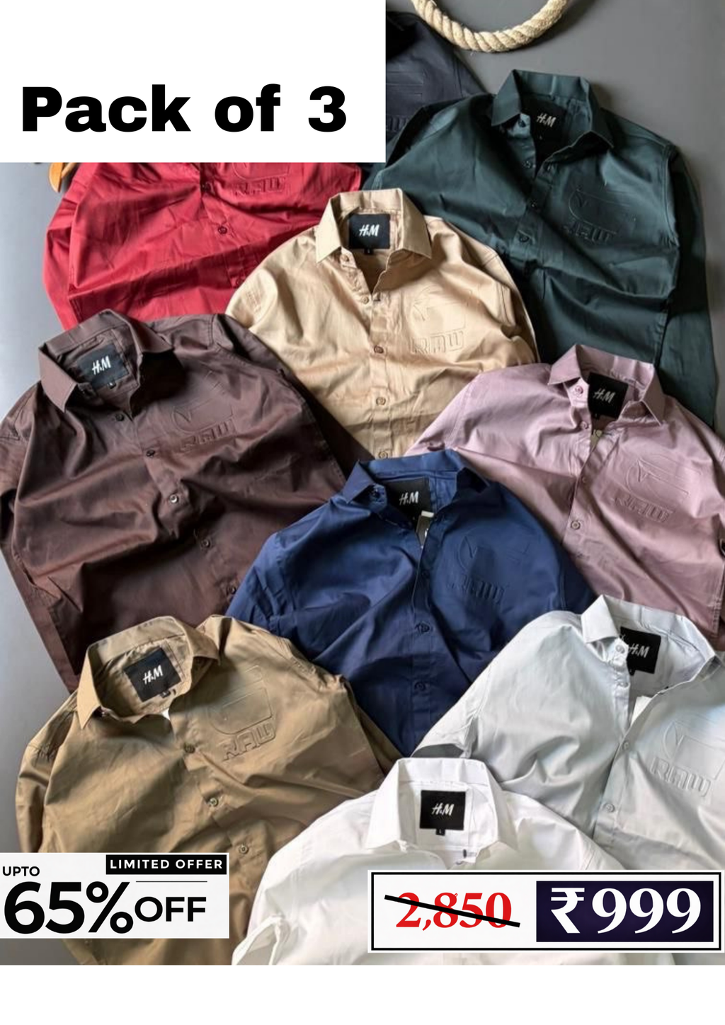 Men’s Casual Shirt Combo Pack | 3 Shirts @ ₹999