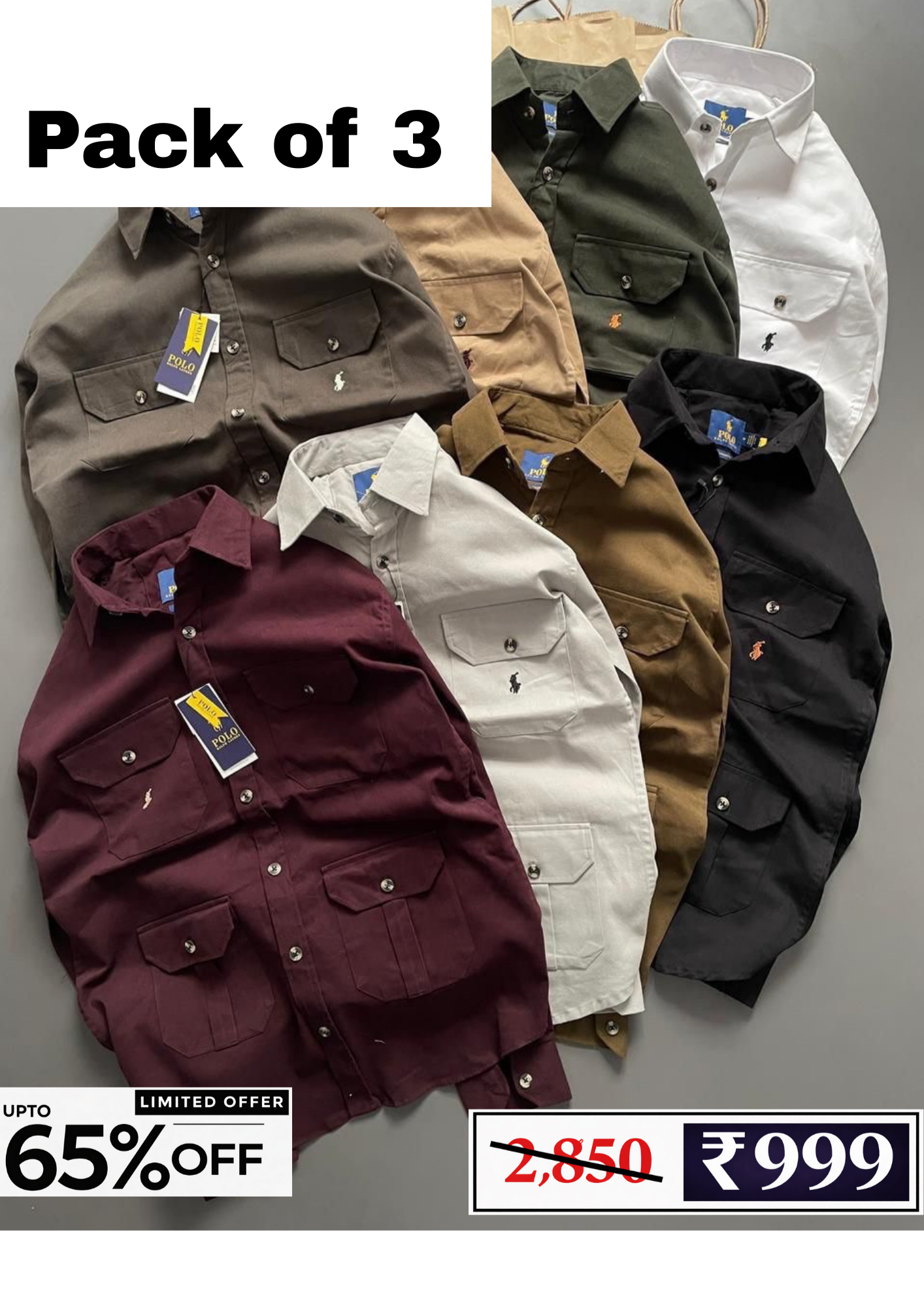 Men’s Casual Shirt Combo Pack | 3 Shirts @ ₹999