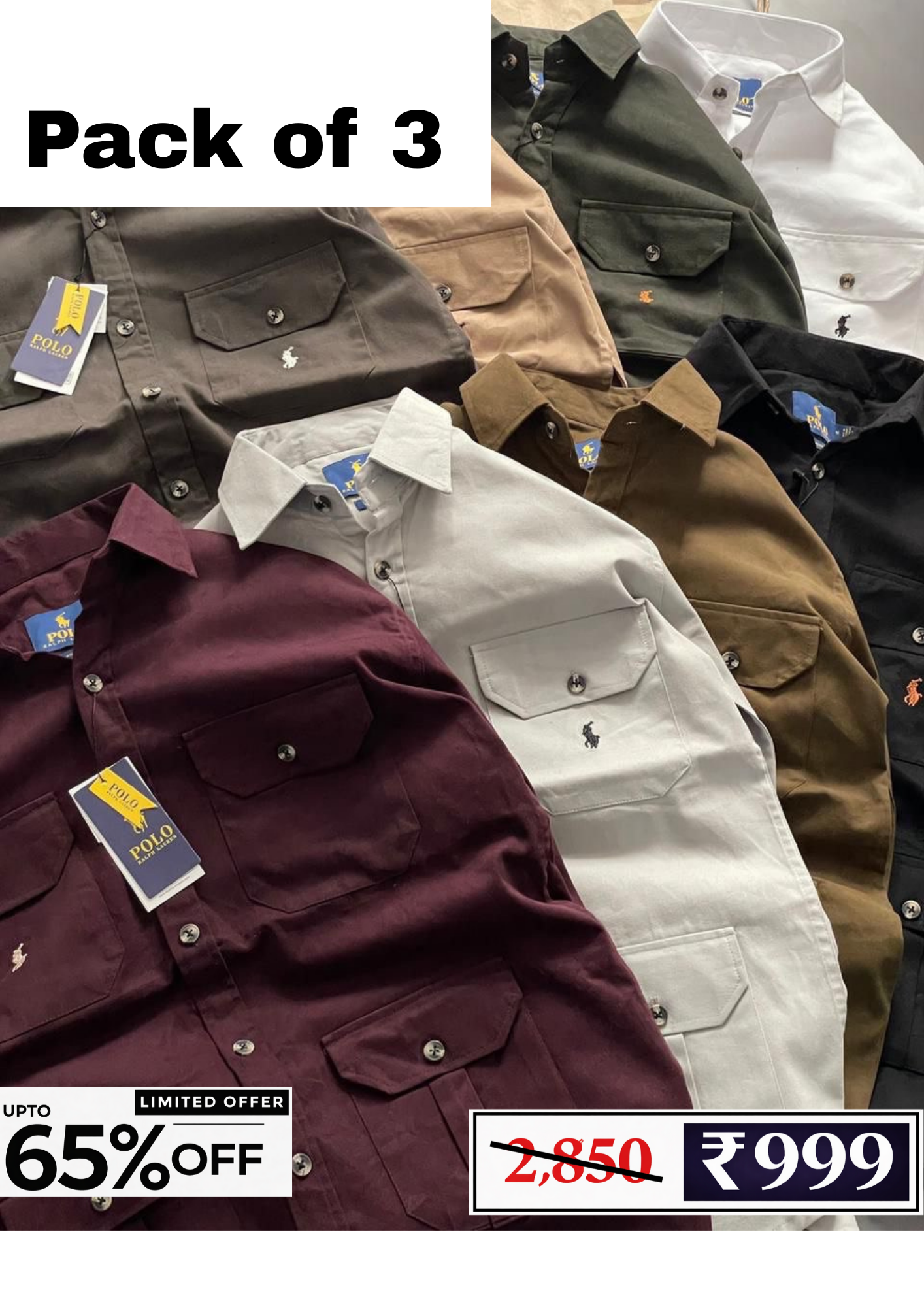 Men’s Casual Shirt Combo Pack | 3 Shirts @ ₹999