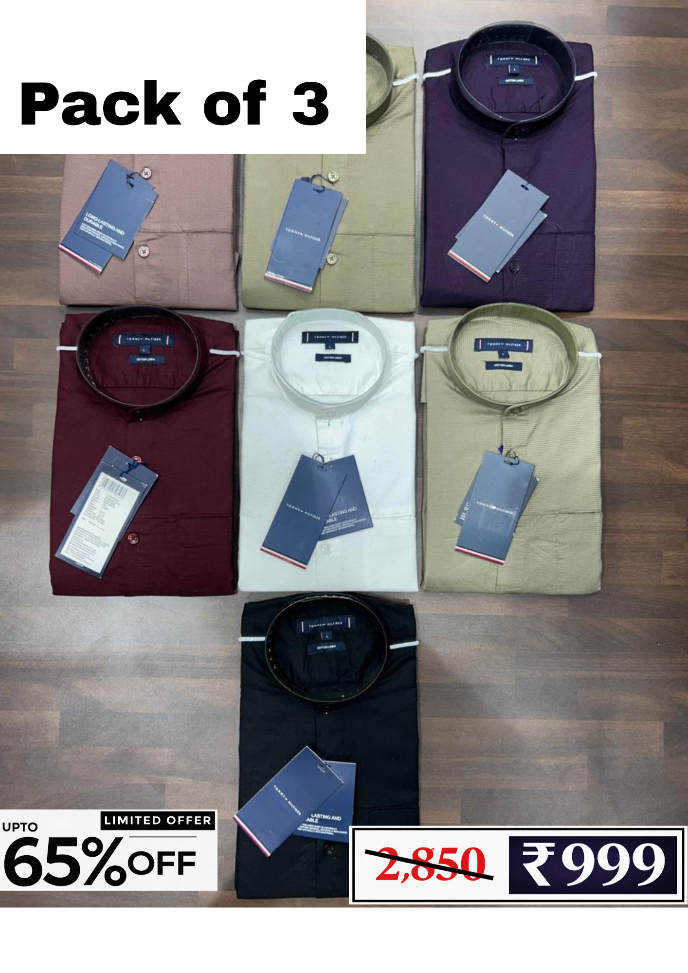 Men’s Cotton Shirt Combo Pack | 3 Shirts @ ₹999