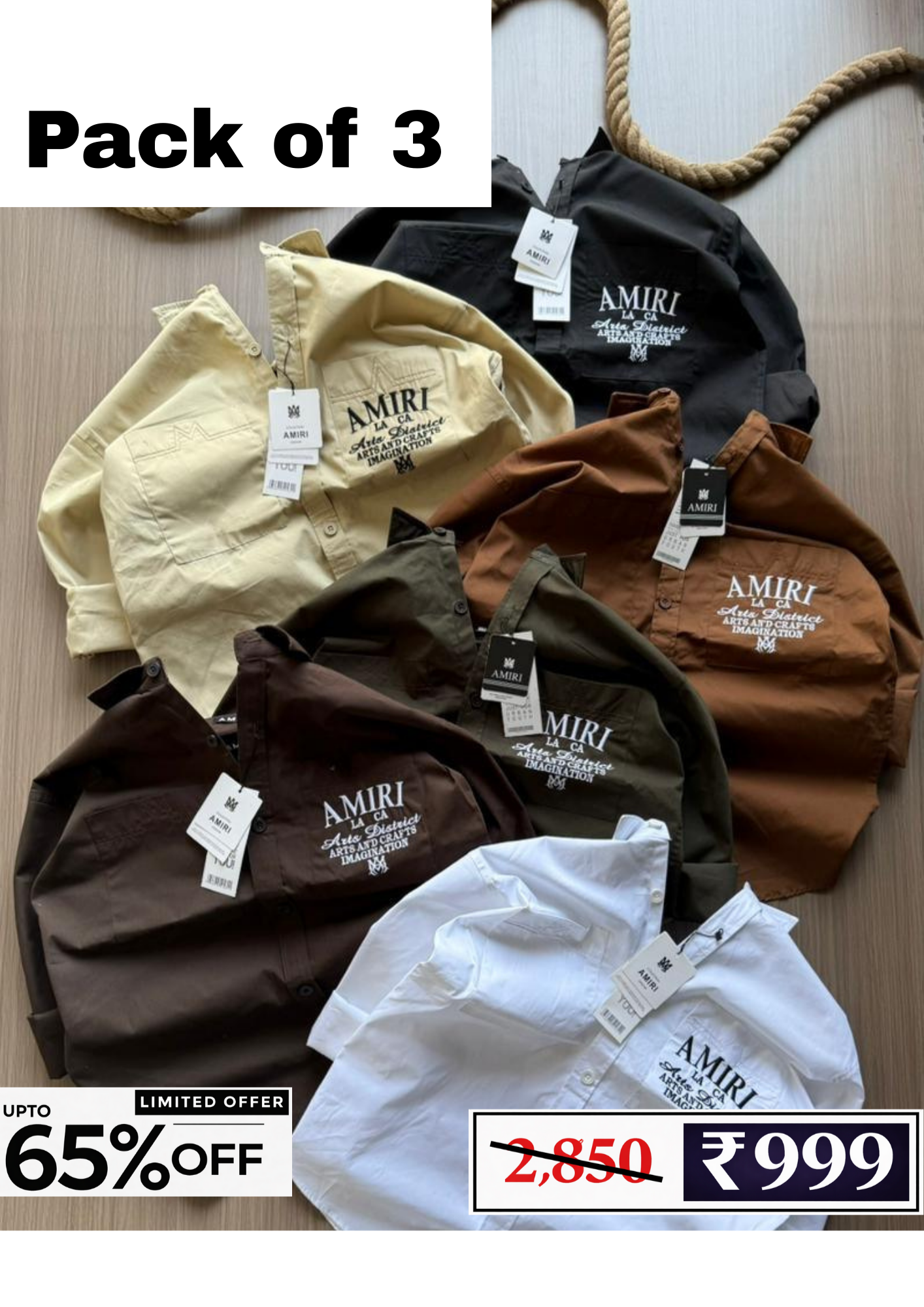 Men’s Casual Shirt Combo Pack | 3 Shirts @ ₹999