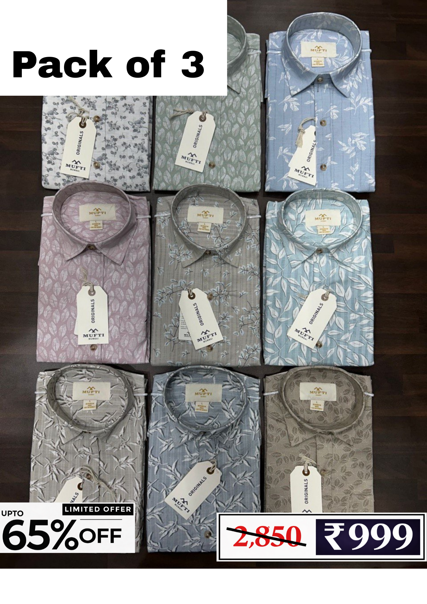 Men’s Checked Shirt Combo Pack | 3 Shirts @ ₹999