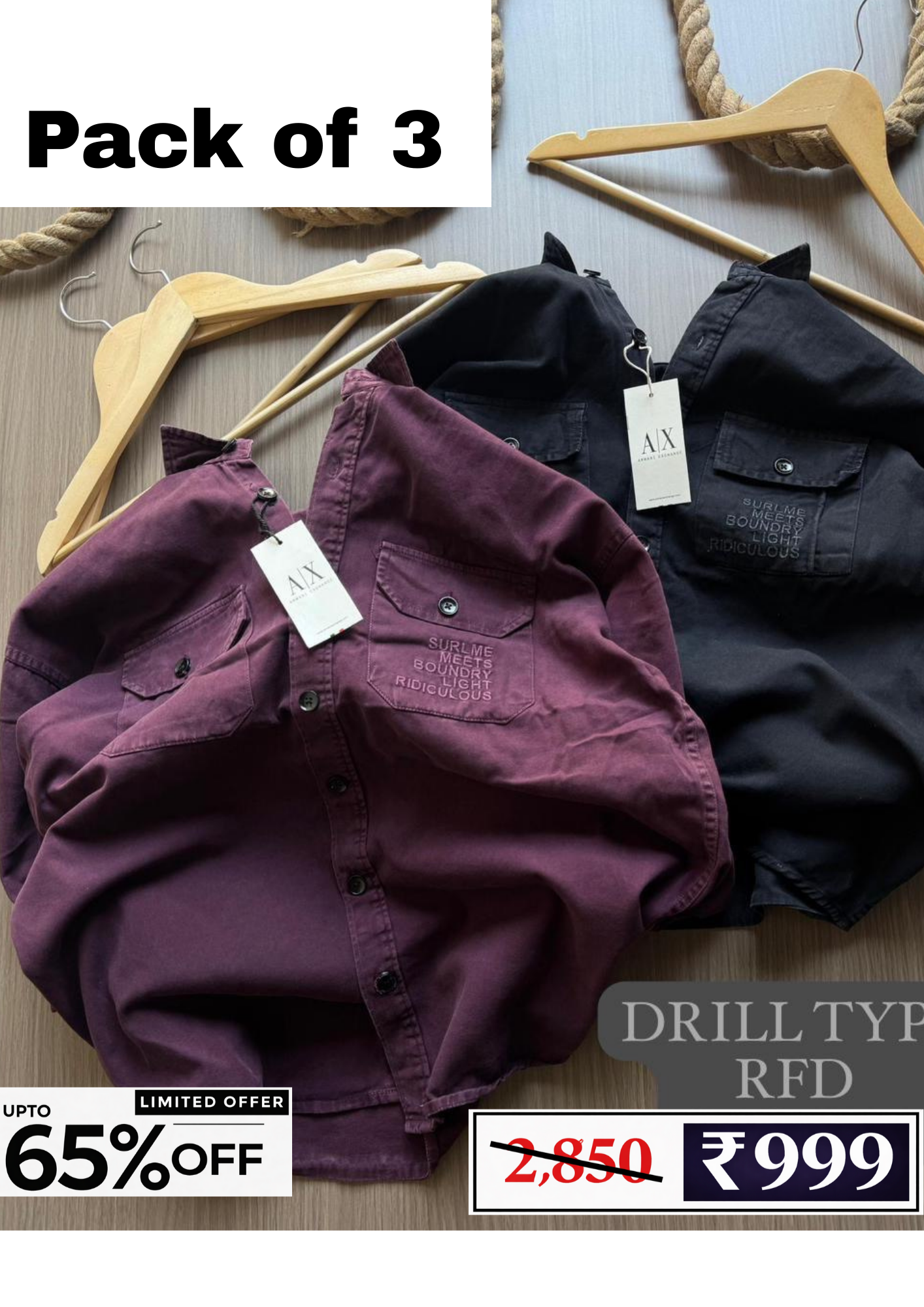 Men’s Casual Shirt Combo Pack | 3 Shirts @ ₹999