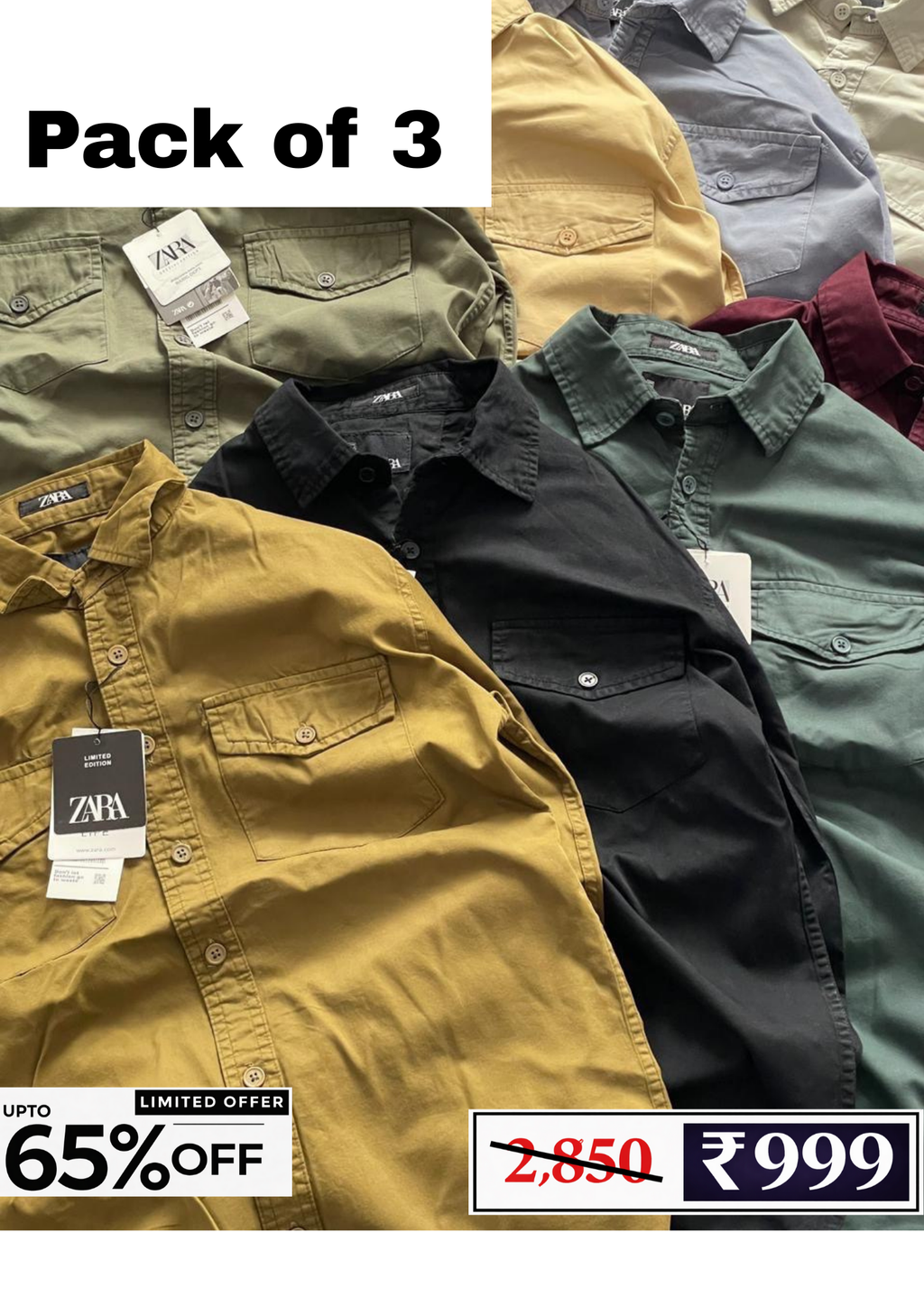 Men’s Casual Shirt Combo Pack | 3 Shirts @ ₹999