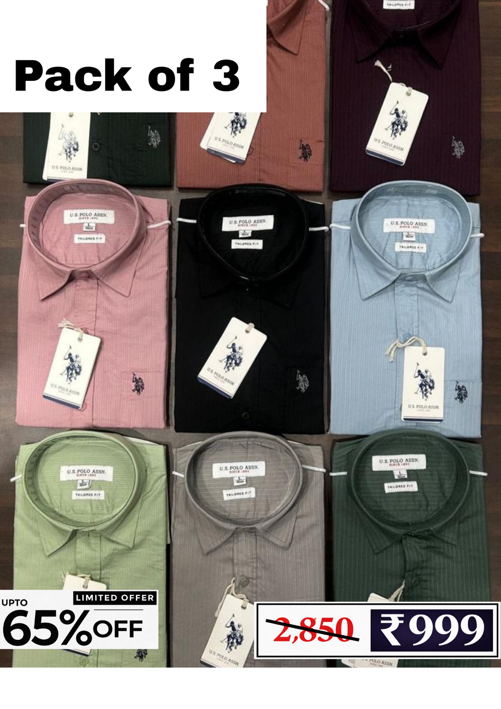 Men’s Cotton Shirt Combo Pack | 3 Shirts @ ₹999