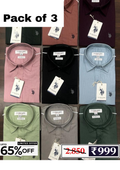 Men’s Cotton Shirt Combo Pack | 3 Shirts @ ₹999