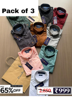 Men’s Casual Shirt Combo Pack | 3 Shirts @ ₹999