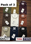 Men’s Cotton Shirt Combo Pack | 3 Shirts @ ₹999
