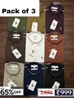 Men’s Cotton Shirt Combo Pack | 3 Shirts @ ₹999
