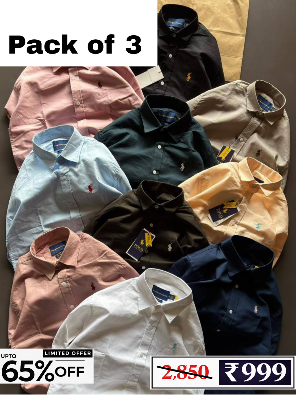 Men’s Denim Shirt Combo Pack | 3 Shirts @ ₹999