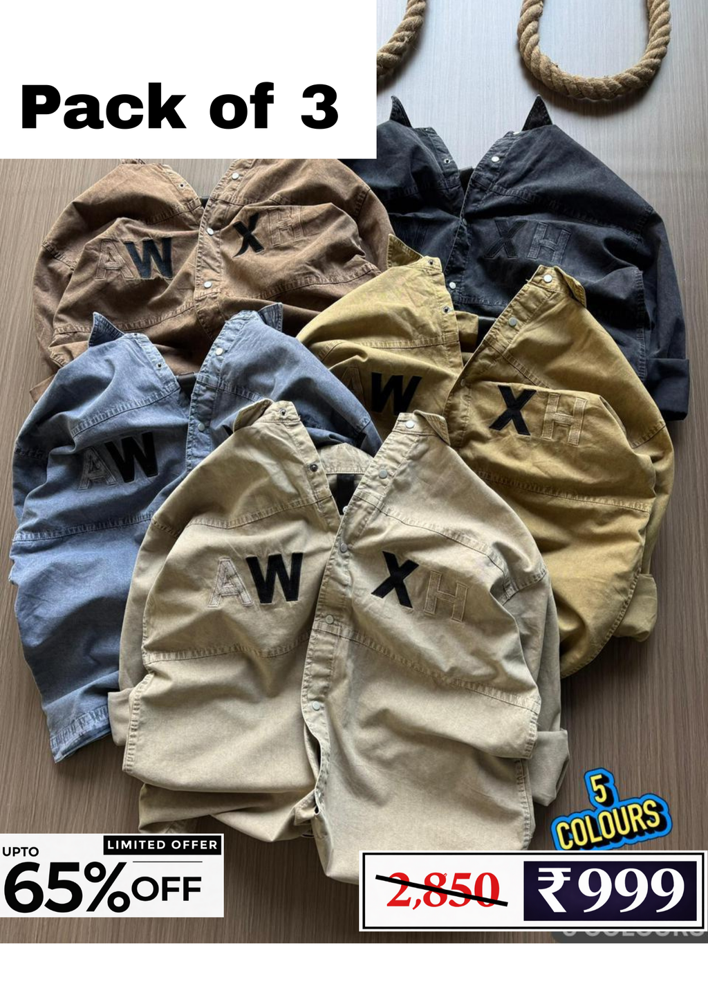 Men’s Casual Shirt Combo Pack | 3 Shirts @ ₹999