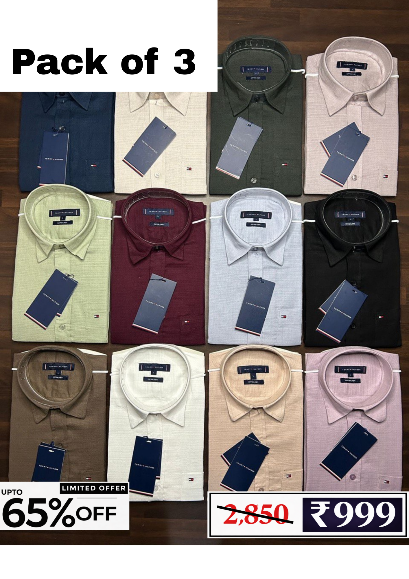 Men’s Cotton Shirt Combo Pack | 3 Shirts @ ₹999
