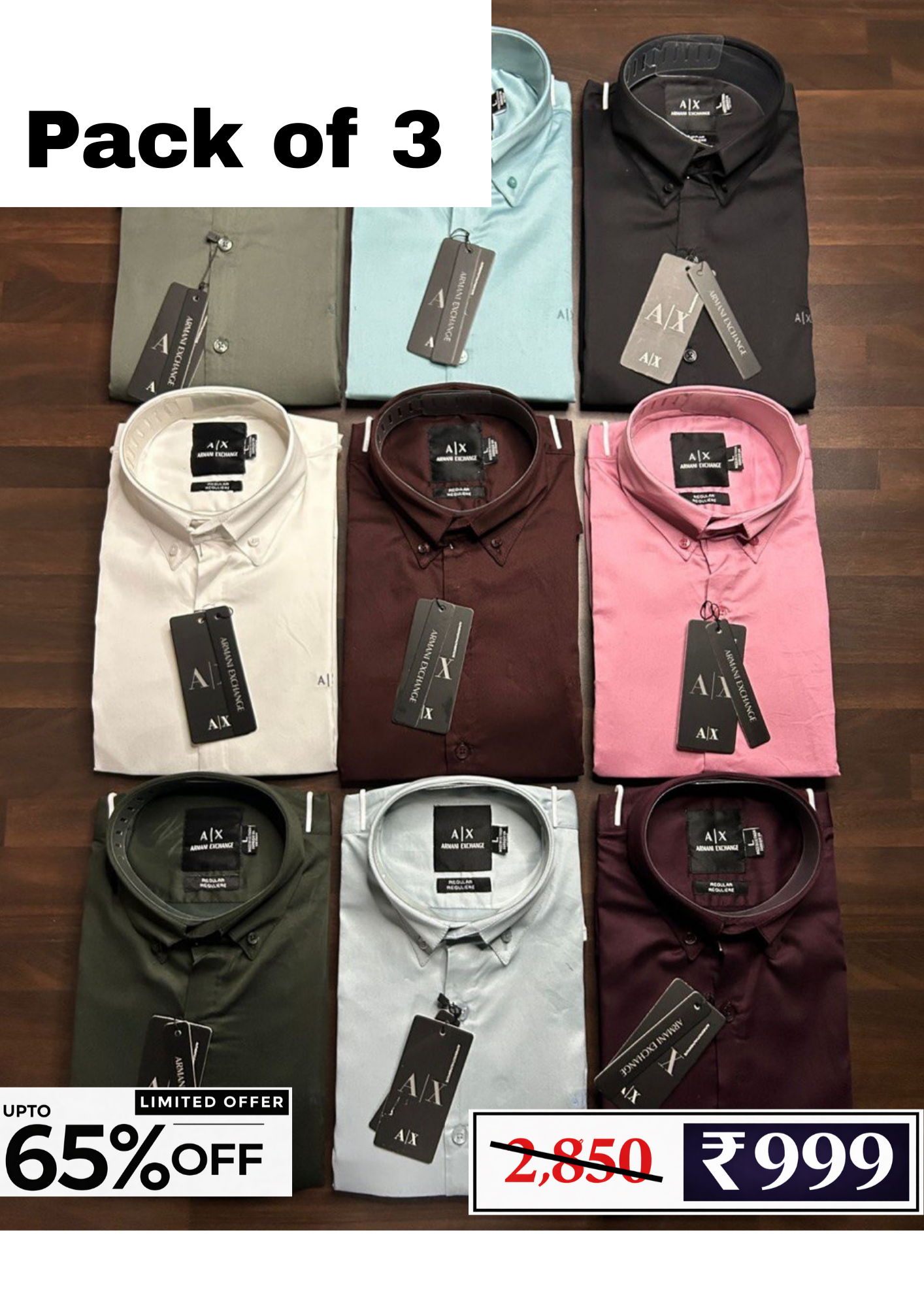 Men’s Cotton Shirt Combo Pack | 3 Shirts @ ₹999