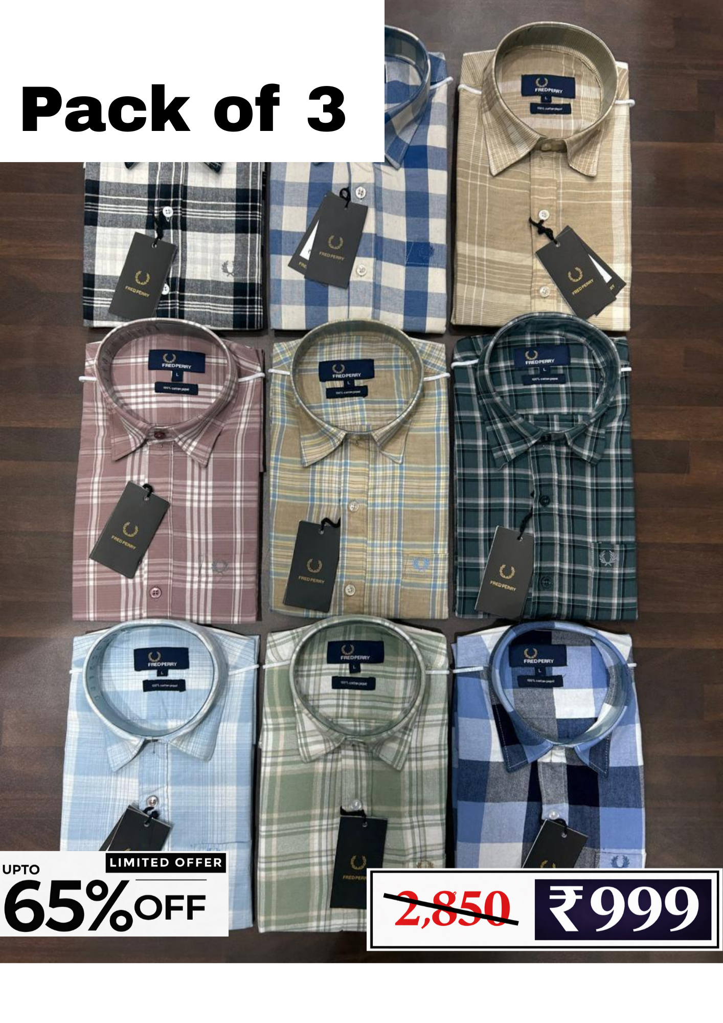 Men’s Checked Shirt Combo Pack | 3 Shirts @ ₹999